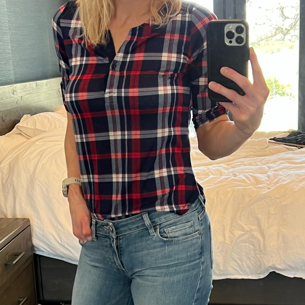 Plaid blouse